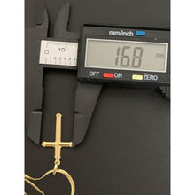 Load image into Gallery viewer, 18K Saudi Gold Necklace Chain 19.50" with Cross Pendant 2.92 grams - Rafant