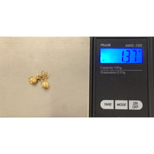 Load image into Gallery viewer, 18K Saudi Gold Stud Earrings Frosted Balls - Rafant