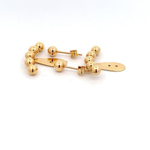 Load image into Gallery viewer, 18K Gold Earrings Balls Stud Post Dangle 2.06 grams - Rafant