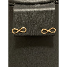 Load image into Gallery viewer, 18K Gold Earrings Stud Infinity 0.87 grams - Rafant