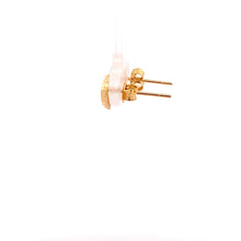 Load image into Gallery viewer, 18K Yellow Gold Earrings Heart Stud Textured 0.95 grams Small - Rafant