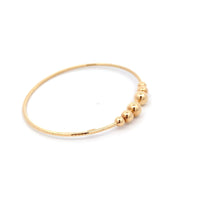 Load image into Gallery viewer, 18K Yellow Gold Bracelet Bangle Flexible Cuff Balls Size 6.25 inches - Rafant