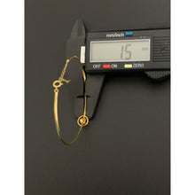 Load image into Gallery viewer, 18K Gold Bracelet Oval Bangle  Heart Size 6.5 inches 1.64 grams - Rafant