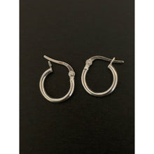 Load image into Gallery viewer, 18K Gold Earrings Hoops Loops Small 0.97 grams White Gold - Rafant