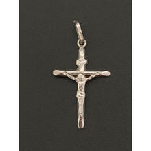 Load image into Gallery viewer, 18K White Gold Pendant Cross Jesus Christ - Rafant