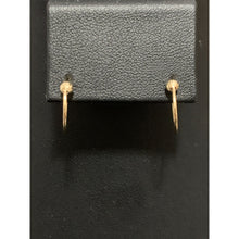 Load image into Gallery viewer, 18K Gold Earrings Hoops Beads Small Tiny 0.62 grams - Rafant