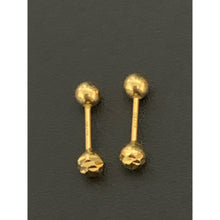 Load image into Gallery viewer, 18K Gold Earrings Balls Stud Very Tiny 0.73 grams - Rafant