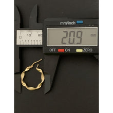Load image into Gallery viewer, 18K Gold Earrings Hoops Loops Twist 1.51 grams - Rafant