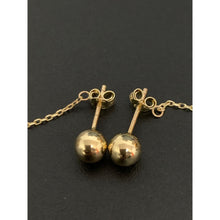 Load image into Gallery viewer, 18K Gold Earrings Dangling Polished Balls 2.18grams - Rafant