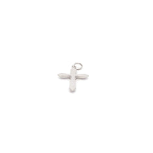 Load image into Gallery viewer, 18K White Gold Pendant Cross Religious Small 0.88 grams with Defects - Rafant