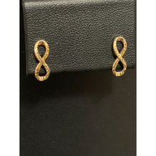 Load image into Gallery viewer, 18K Gold Earrings Stud Infinity 1.47 grams - Rafant