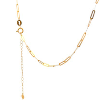 Load image into Gallery viewer, 18K Gold Necklace Chain Paperclip 16 inches plus 1.5" Pendant Heart Puffed - Rafant