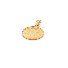 Load image into Gallery viewer, 18K Yellow Gold Pendant Round Dragon Lucky Fortune 1.42 grams - Rafant