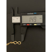 Load image into Gallery viewer, 18K Gold Necklace Twisted Chain 17.5 inches with Infinity Pendant 1.48 grams - Rafant