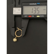 Load image into Gallery viewer, 18K Gold Earrings Hoops Balls Small 1.61 grams - Rafant