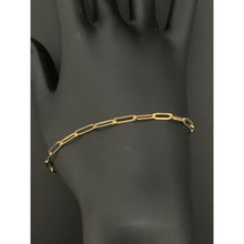 Load image into Gallery viewer, 18K Gold Bracelet Paperclips Link 7.5" - Rafant