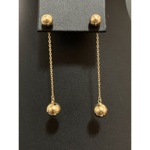 Load image into Gallery viewer, 18K Gold Earrings Dangling Polished Balls 2.18grams - Rafant