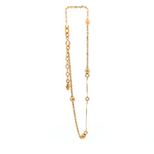 Load image into Gallery viewer, 18K Gold Bracelet Oval Beads Size 7 inches plus one inch Extension Charm - Rafant