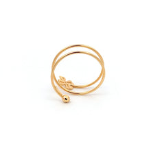 Load image into Gallery viewer, 18K Gold Ring Flower Spiral Size 8 - Rafant