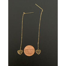 Load image into Gallery viewer, 18K Gold Earrings Threader Heart 0.68 grams - Rafant