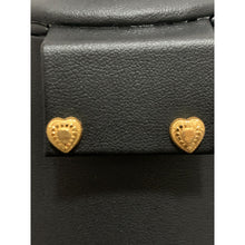 Load image into Gallery viewer, 18K Gold Earrings Studs Screw Type Heart 0.43 grams - Rafant