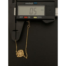 Load image into Gallery viewer, 18K Gold Bracelet Circle Round Bead Charms Size 6.5 inches plus 1 inch extensions - Rafant