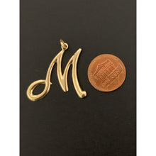 Load image into Gallery viewer, 18K Gold Pendant Letter M 1.74 grams Large - Rafant