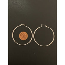 Load image into Gallery viewer, 18K Gold Earrings Hoop Loops White Gold Large 2.26 grams - Rafant