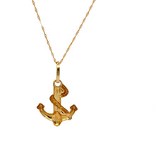 Load image into Gallery viewer, 18K Gold Necklace Chain 17.75 inches Pendant Anchor 1.20 grams - Rafant