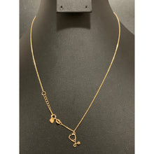 Load image into Gallery viewer, 18K Gold Necklace Chain 17 inches plus 1 inch extension with Stethoscope Pendant 1.81 grams - Rafant