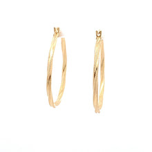Load image into Gallery viewer, 18K Yellow Gold Earrings Hoops Spiral 1.52 grams - Rafant