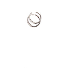 Load image into Gallery viewer, 18K White Gold Earrings Hoops Huggies Very Tiny 0.93 grams - Rafant