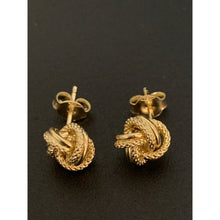 Load image into Gallery viewer, 18K Gold Earrings Stud Knot Small 1.16 grams - Rafant