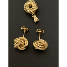 Load image into Gallery viewer, 18K Gold Pendant Earrings Sets Stud Knot 3.34 grams - Rafant
