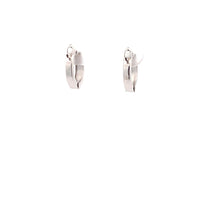 Load image into Gallery viewer, 18K White Gold Earrings Hoops Very Small Tiny Huggies 1.11 grams - Rafant