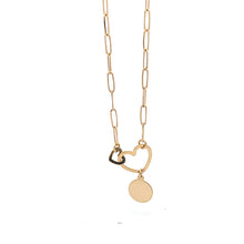 Load image into Gallery viewer, 18K Yellow Gold Bracelet Paperclip Heart 7.5 inches 2.32 grams - Rafant