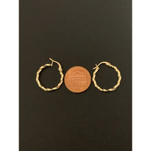 Load image into Gallery viewer, 18K Gold Earrings Hoops Loops Spiral 1 gram Small - Rafant