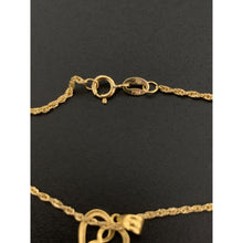 Load image into Gallery viewer, 18K Gold Necklace Chain 18 inches with Heart Infinity Pendant Small 1.34 grams with Defects Chain Has Kinks - Rafant