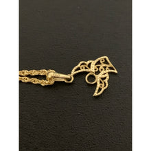 Load image into Gallery viewer, 18K Gold Necklace Chain 18" with Angel Pendant 1.45 grams - Rafant