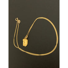 Load image into Gallery viewer, 18K Gold Necklace Chain 18 inches with Face of Jesus Pendant 1.53 grams - Rafant