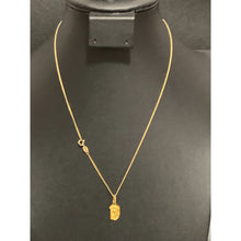 Load image into Gallery viewer, 18K Gold Necklace Chain 18 inches with Face of Jesus Pendant 1.53 grams - Rafant