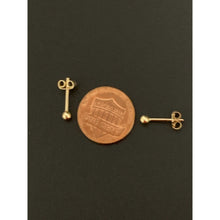 Load image into Gallery viewer, 18K Gold Earrings Stud Balls Polished Very Small 0.81 grams - Rafant