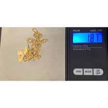 Load image into Gallery viewer, 18K Gold Necklace Chain 17.5" with Butterfly Pendant 1.87 grams - Rafant