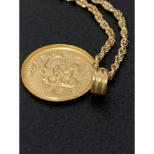 Load image into Gallery viewer, 18K Gold Necklace Chain 18 inches Dragon Round Pendant 1.35 grams - Rafant