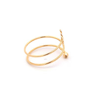 Load image into Gallery viewer, 18K Gold Ring Flower Spiral Size 8 - Rafant