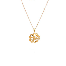 Load image into Gallery viewer, 18K Gold Necklace Chain 17.75 inches Pendant Flower 1.36 grams - Rafant