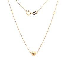 Load image into Gallery viewer, 18K Yellow Gold Necklace Chain Box 18 inches Heart Pendant 1.53 grams - Rafant