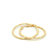 Load image into Gallery viewer, 18K Yellow Gold Earrings Hoops Spiral Large 1.75 grams - Rafant