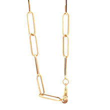 Load image into Gallery viewer, 18K Yellow Gold Bracelet Paperclip Size 7.5 inches 3 grams - Rafant