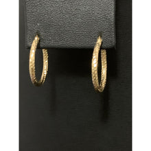 Load image into Gallery viewer, 18K Yellow Gold Earrings Hoops Textured  Small - Rafant